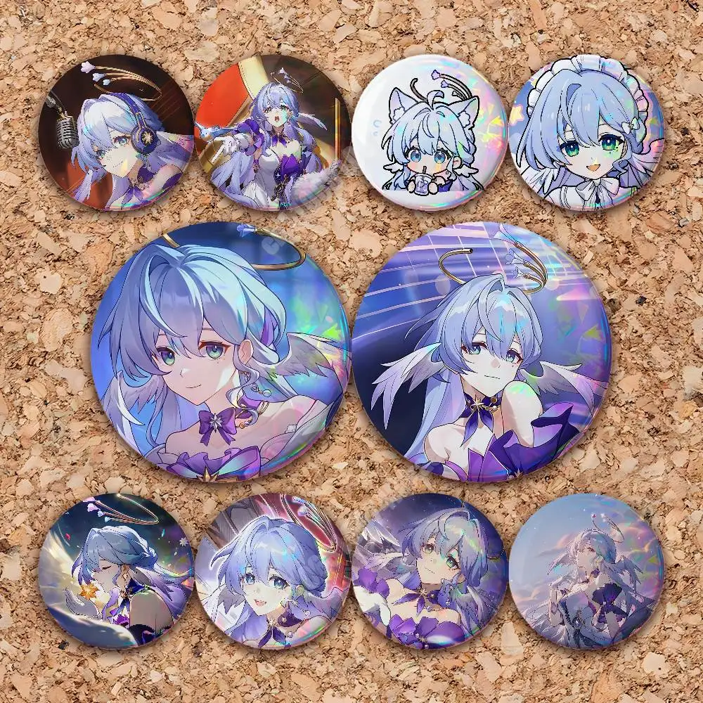 Honkai Star Rail Robin Button Badge 2PC Sets for Bags & Clothes & Accessories Metal Pin Vibrant Collection