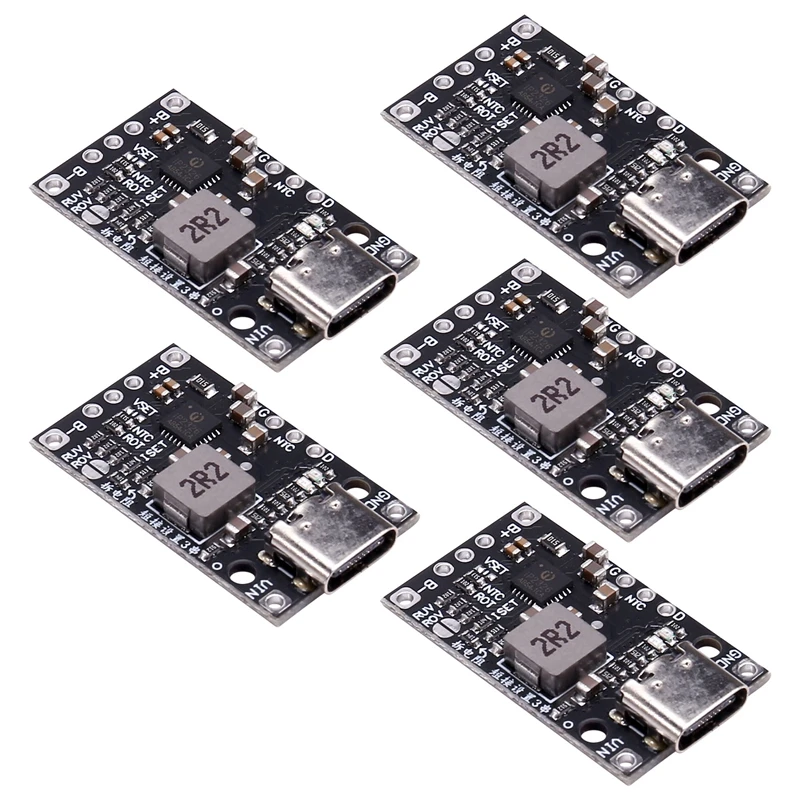 3,7 V 2S Lithium-Batterie-Lade-Boost-Modul Typ C unterstützt QC-Schnellladung mit symmetrischer LED-Anzeige