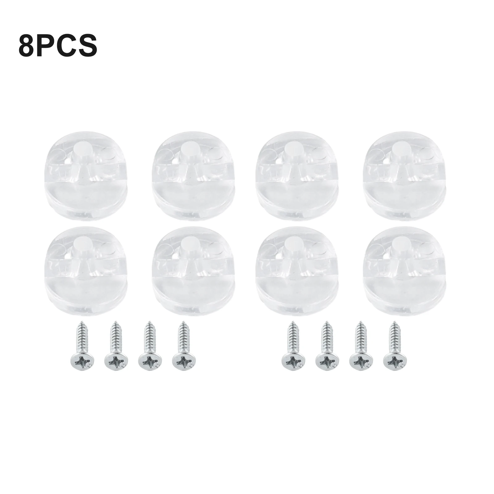 Fixing Screws Mirror Wall Hanging 3mm 4pcs Fixing Kit Frameless Clips Mirror Plastic Wall Clips For Barbershops Brand New