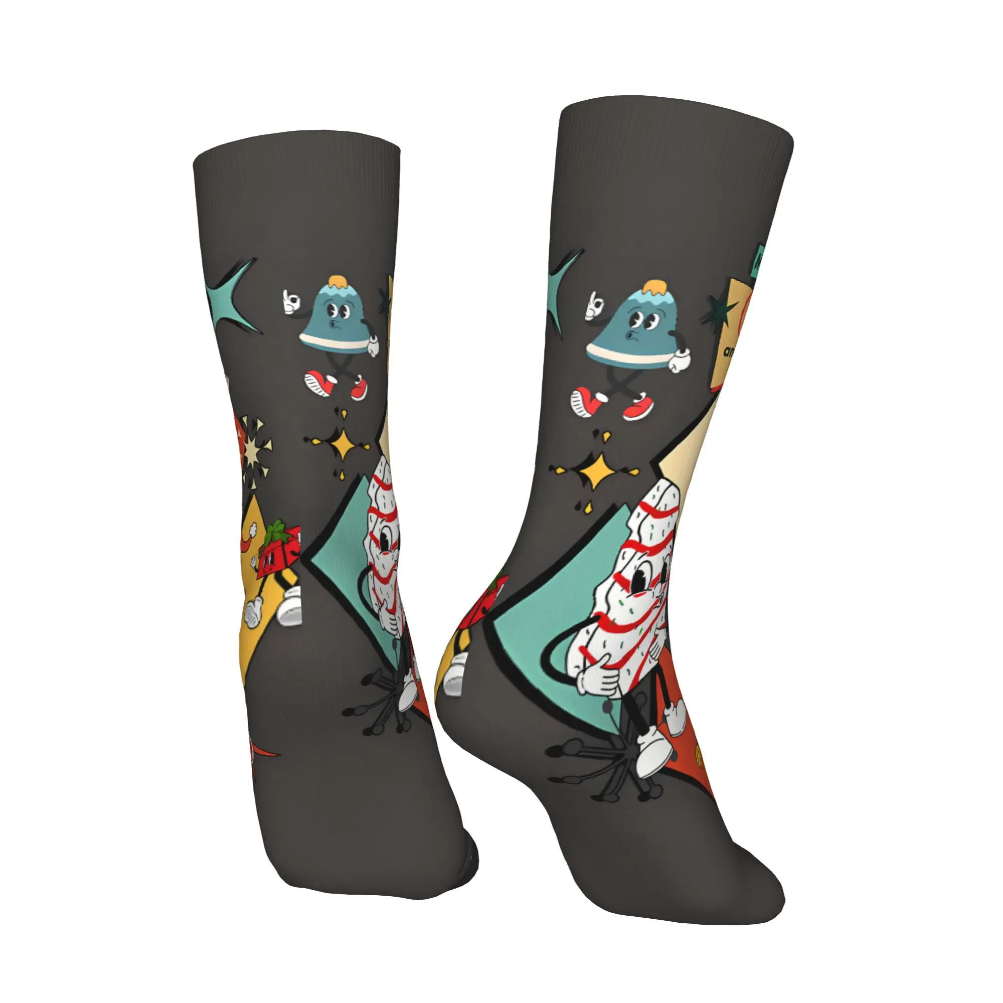 크리스마스 트리 케이크 리틀 데비 크리스마스 트리 케이크 양말 인쇄된 남자 폴리에스테르