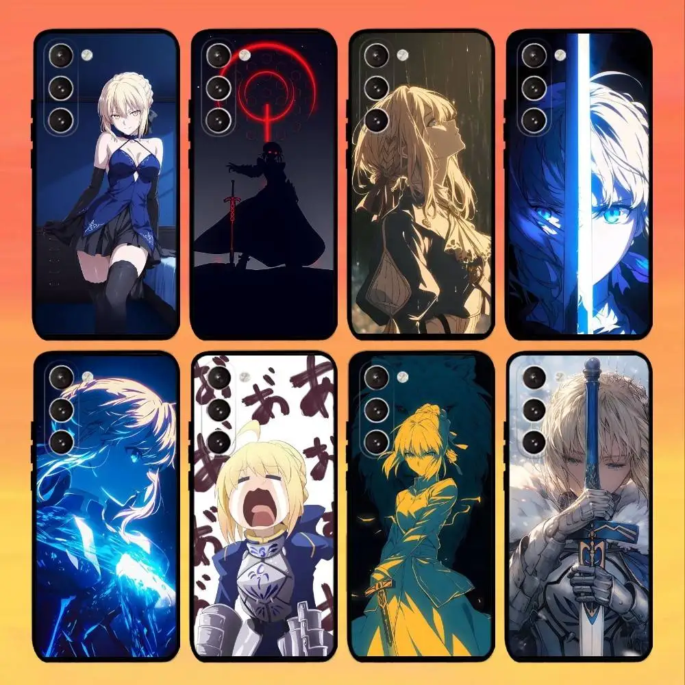 

Fate Z-Zero Stay Night S-Saber Phone Case For Samsung Galaxy A73,21,22,32,71,53,52,51,80,5G Soft Black Cover