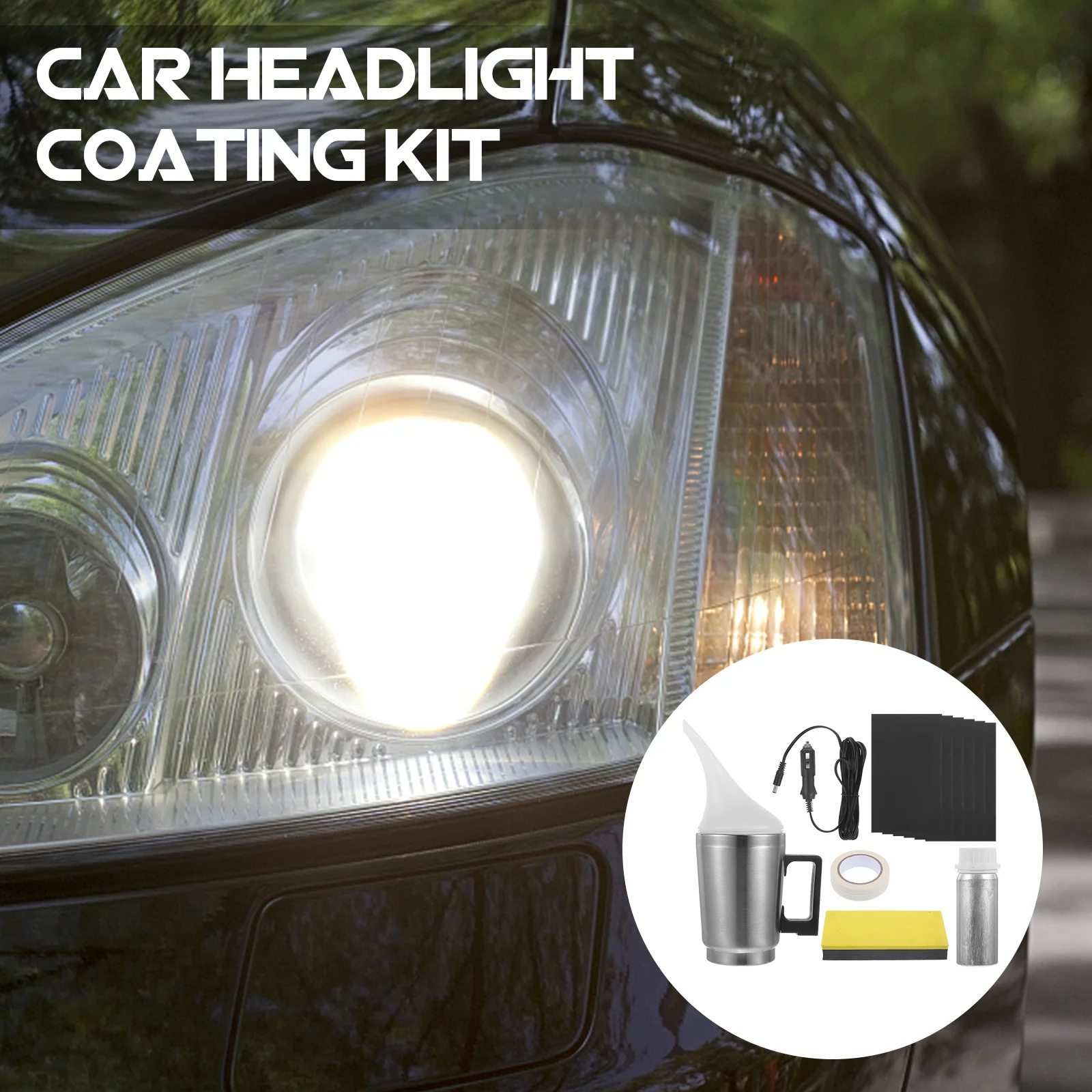 1 مجموعة 1 مجموعة استعادة عدة سيارة تلميع الرملي أداة التفتيت كوب Diy بها بنفسك لوازم تجديد المصباح السيارات #5