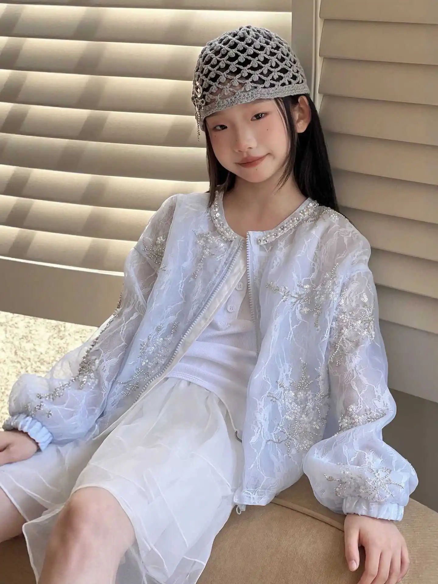 Girls' Jacket 2026 New Fashionable Girl Spring Summer New Sunscreen Coat Princess Style Fashion Thin High End Outside