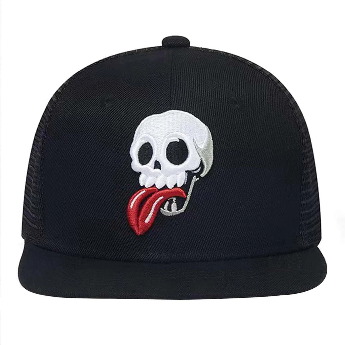 Unisex Stick Out Your Tongue Embroidery Hip-hop Net Hats Spring Summer Outdoor Adjustable Casual Baseball Caps Sunscreen Hat Cap