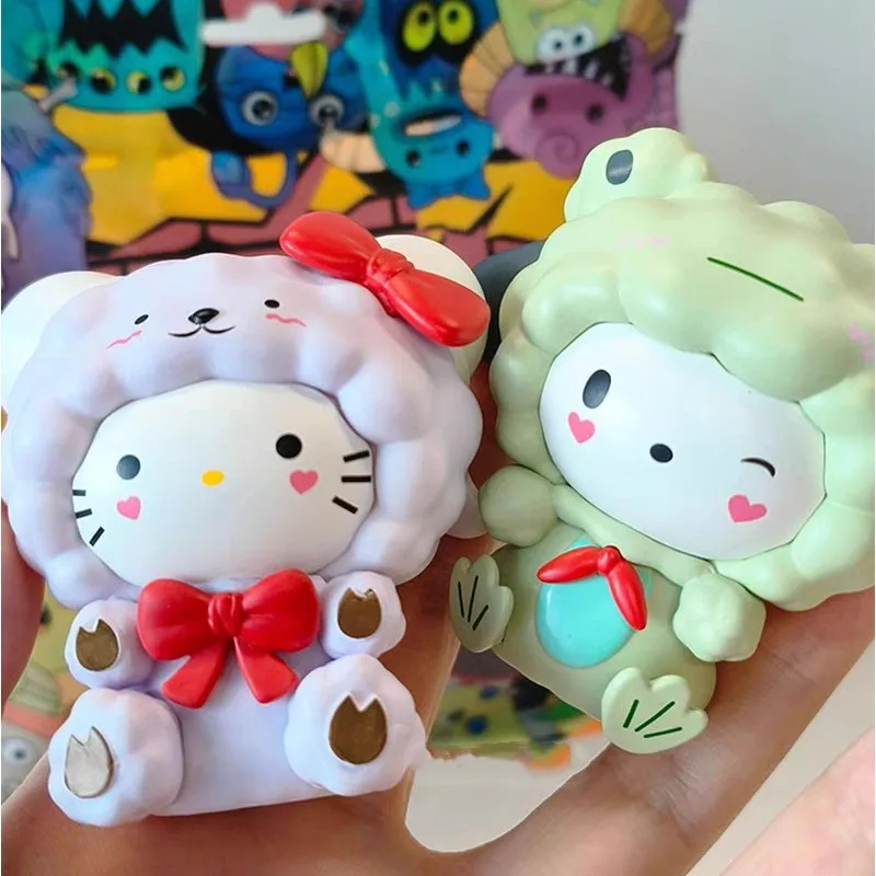 Kawaii Sanrio Anime Cute My Melody Cinnamoroll Blind Box Toy Cartoon My Melody Pochacco Creative Figure Ornament Christmas Gift