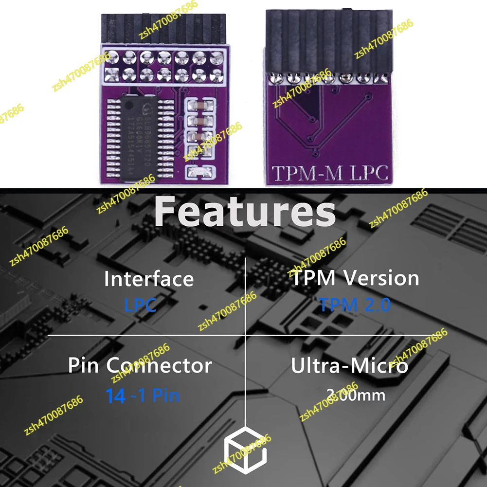 وحدة أمان مشفرة TPM 2.0 LPC 14 Pin/20 Pin بطاقة اللوحة الرئيسية وحدة TPM2.0 للوحة الأم ASUS Gigabyte لنظام التشغيل Windows 11 #3