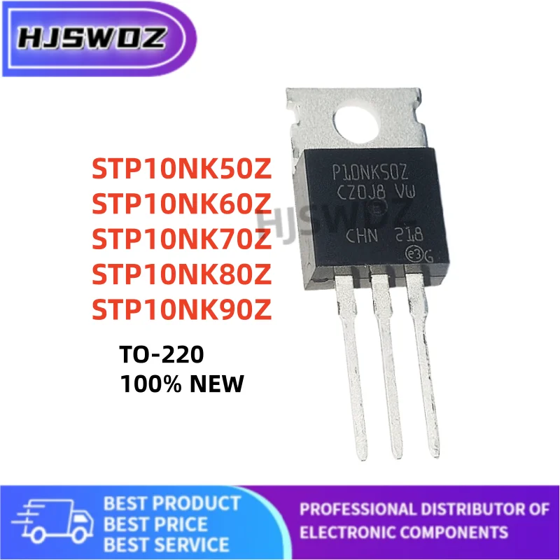 10PCS New STP10NK80Z STP10NK70Z STP10NK60Z STP10NK90Z STP10NK50Z P10NK80Z P10NK70Z P10NK60Z P10NK90Z P10NK50 TO-220