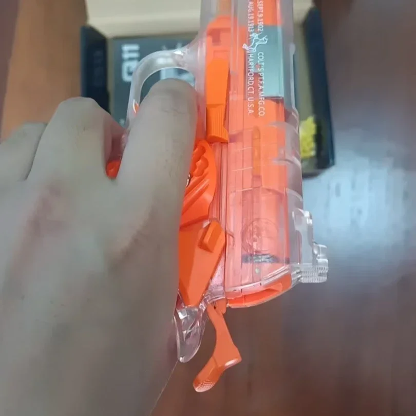 새로운 어린이 M1911 빈 챔버 교수형 기관총 장난감 총 빠른 분해 수동 소년 BB 총알 어린이 낮은 잡지