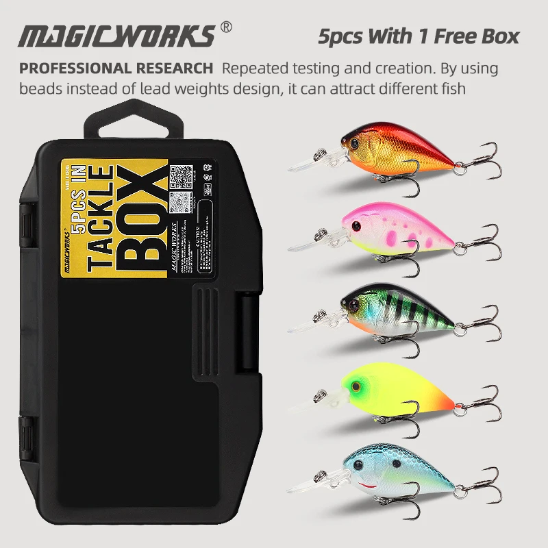 ماجيك يعمل 5 قطعة لكل مجموعة مايكرو كرانكبيتس 35 مللي متر DR 4.2 جرام الصيد إغراء Wobblers سمك السلمون المرقط السحر كرانكبيت العائمة الطعوم الاصطناعية #2