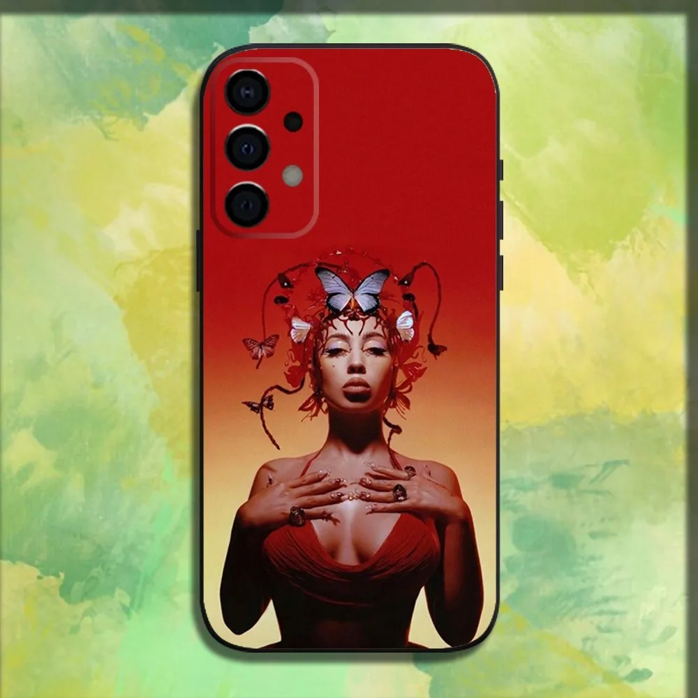 Red Moon K-Kalis Uchis Phone Case For Samsung Galaxy A13,A21s,A22,A31,A32,A52,A53,A71,A80,A91 Soft Black Cover