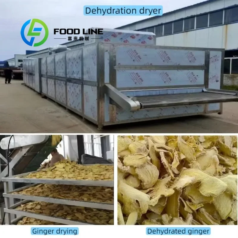 Large Commercial Ginger Cleaning Drying Machine Ginger Powder Drying and Grinding Machine Ginger Powder Packing Machine