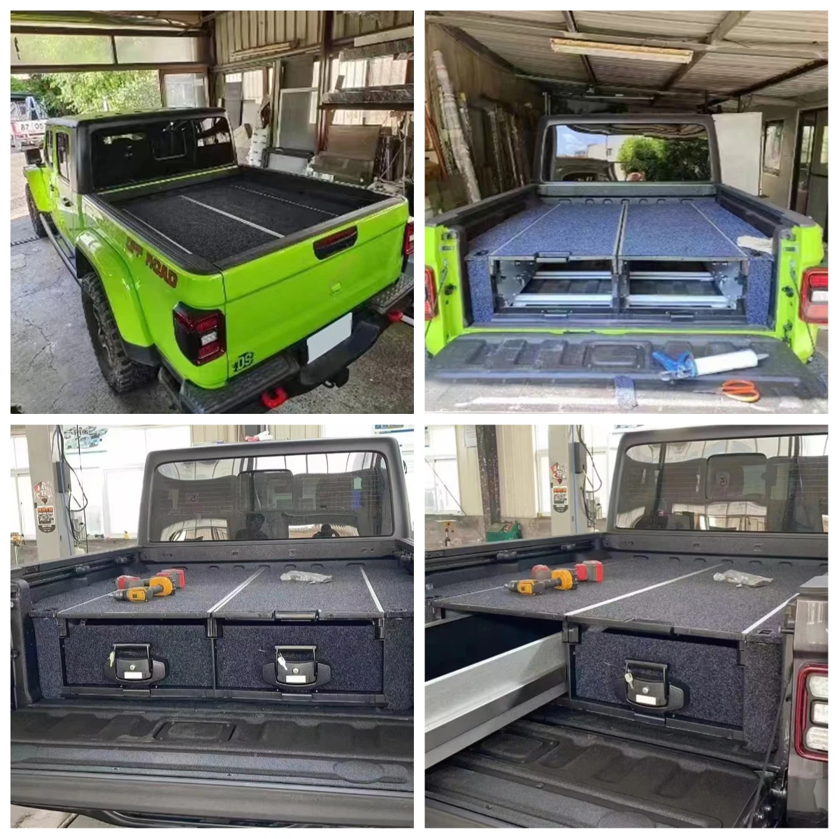 

Gladiator Full Size Drawer Systems 4x4 Offroad Heavy Duty Lockable Twin Cargo Storage Toolbox Drawers with Fridge Slider