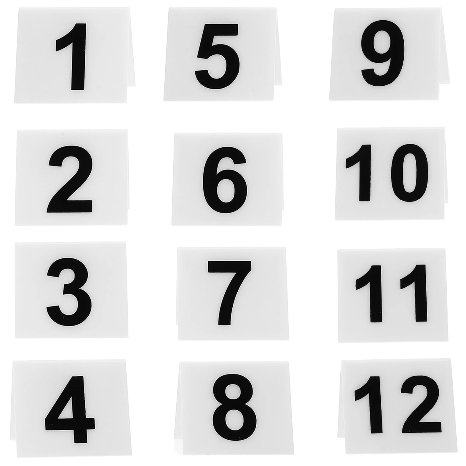 

12 Pcs Acrylic Number Markers Reusable Table Numbers for Detective Party Crime Scene Props Werewolf Game Accessories
