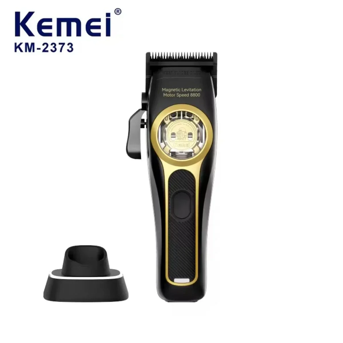 Kemei Hair Trimmer Professional Hair Clipper Maglev Motor Haircut Machine Charging Base Hair Clipper Trimmer for Men KM-2373 image 6