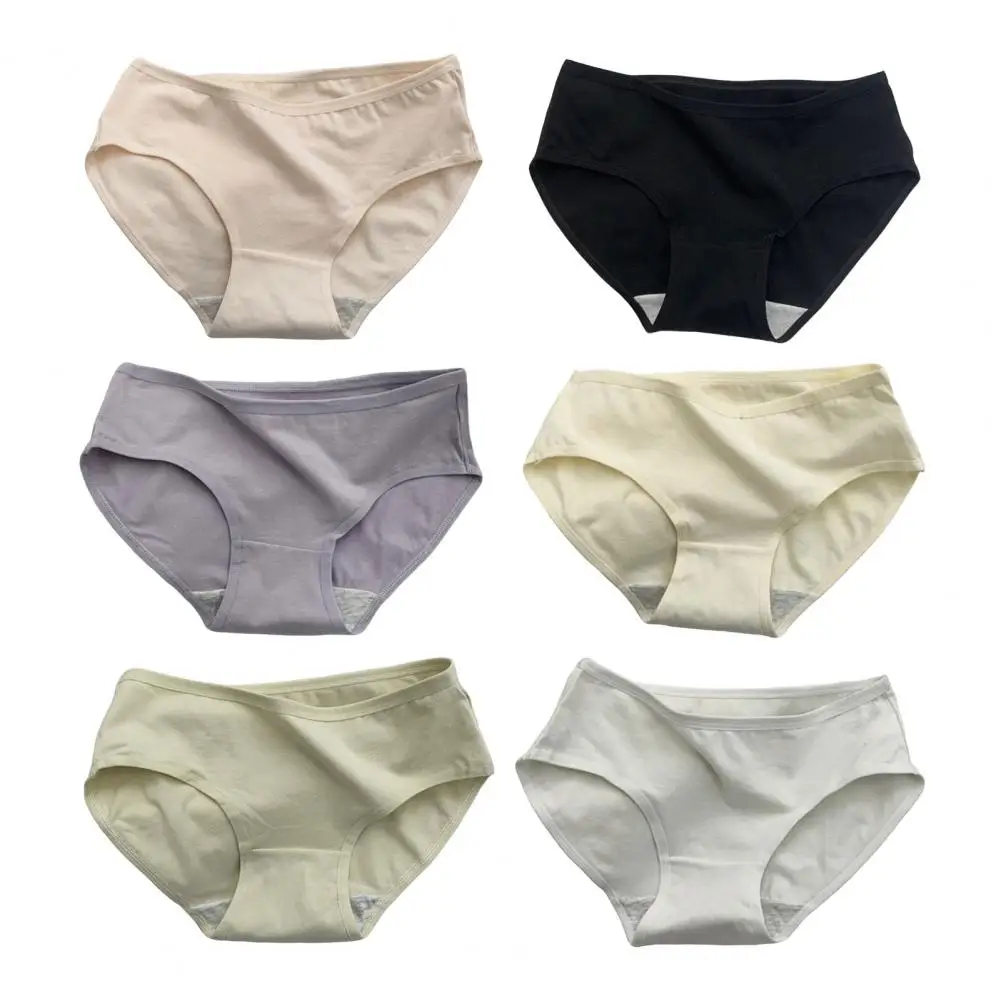 

Women's Cotton Underwear Mid Waist Full Coverage Stretch Briefs Soft Breathable Hipster Ladies Panties