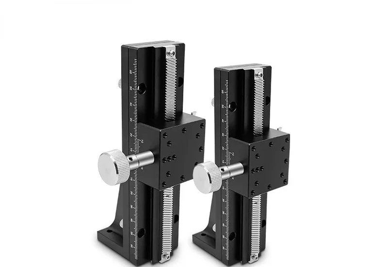 Z-Axis Dovetail Groove Manual Displacement Table Long Stroke Gear Rack Drive Sliding Table