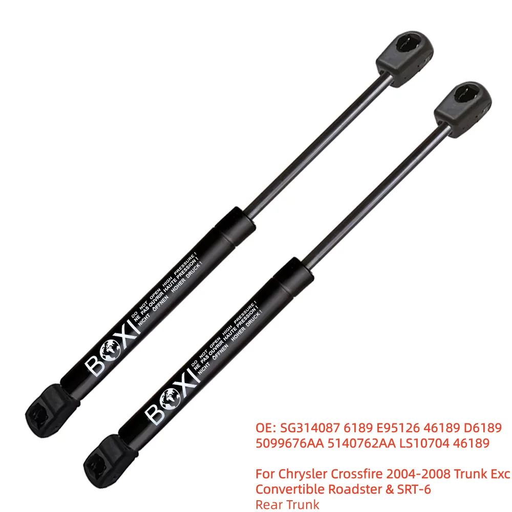 

2Pcs Rear Trunk Gas Springs Lift Supports For Chrysler Crossfire 2004 - 2008 Exc Convertible Roadster & SRT-6 D6189 Lift Struts