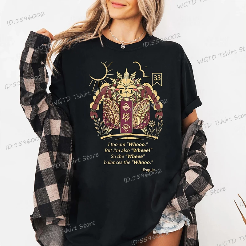 Esquie Clair Obscur Expedition 33 Shirt for Men Women New Design Game Fans Clothes Tops Expedition 33 Gamer Fashion Summer Tops