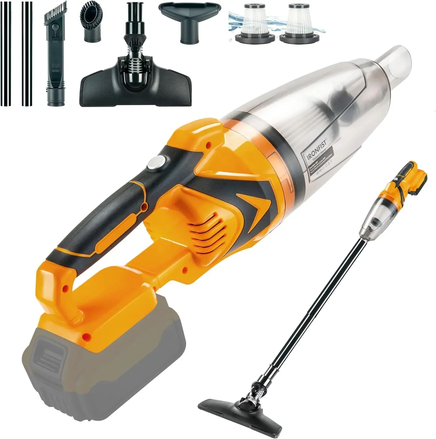 

Домашний пылесос для аккумуляторов DEWALT 20 В MAX, беспроводной ручной пылесос 10 кПа, мощное всасывание