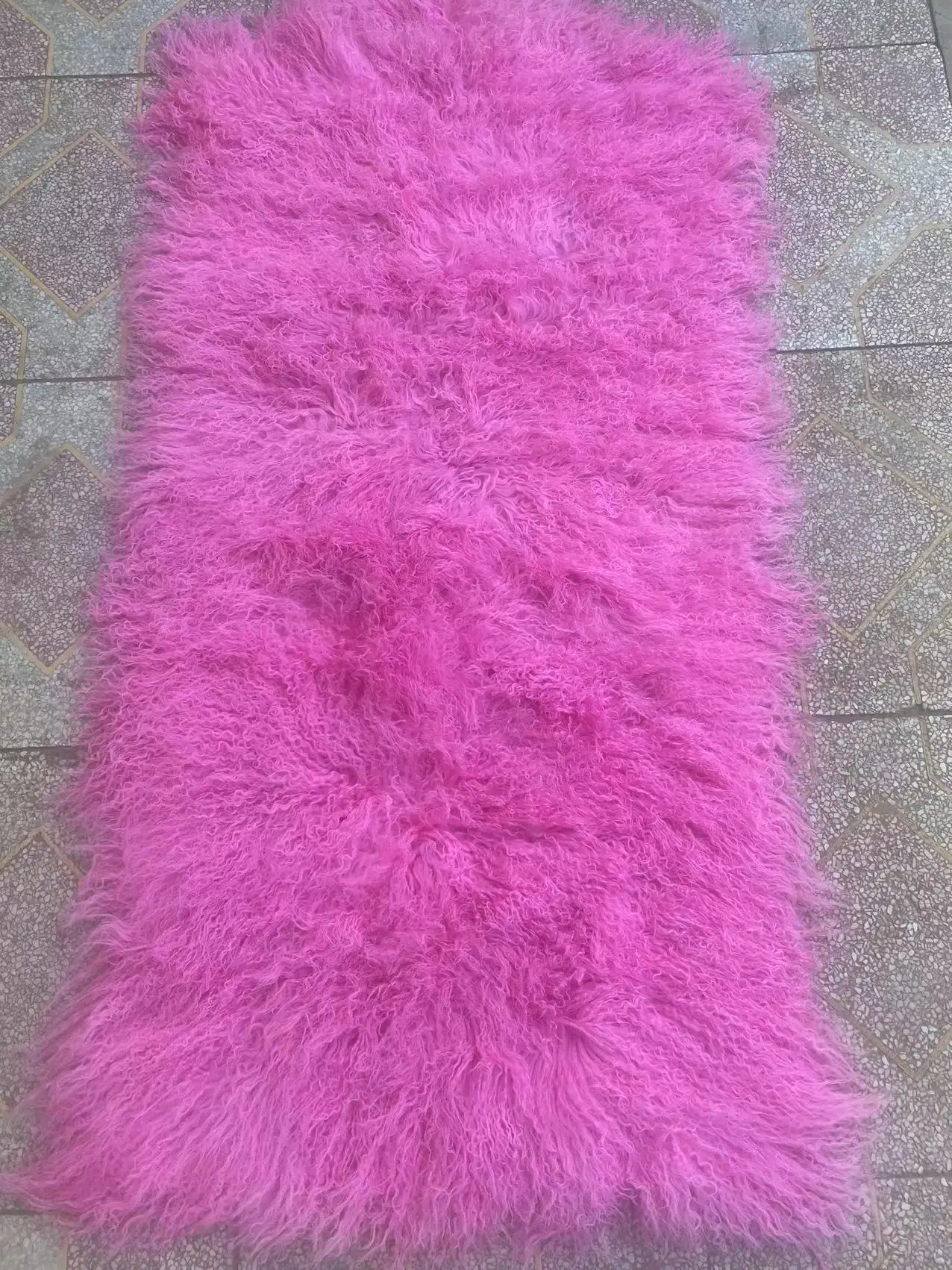 Tibetan Mongolian Lamb Fur Blanket, Genuine, Real Fur Rug ,Carpet, Home Decor, Rugs and Carpets for Living Room,  Floor Mat