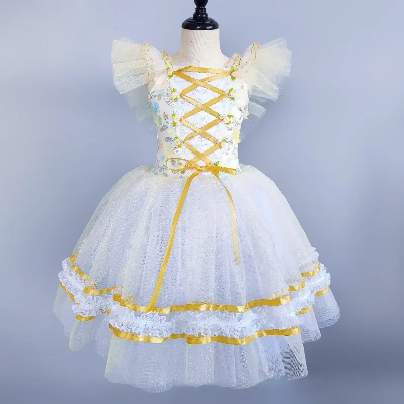 

Детская одежда, летняя детская одежда принцессы для выступлений феи, платья-пачки, танцевальная одежда для девочек, сценические костюмы, балетное платье