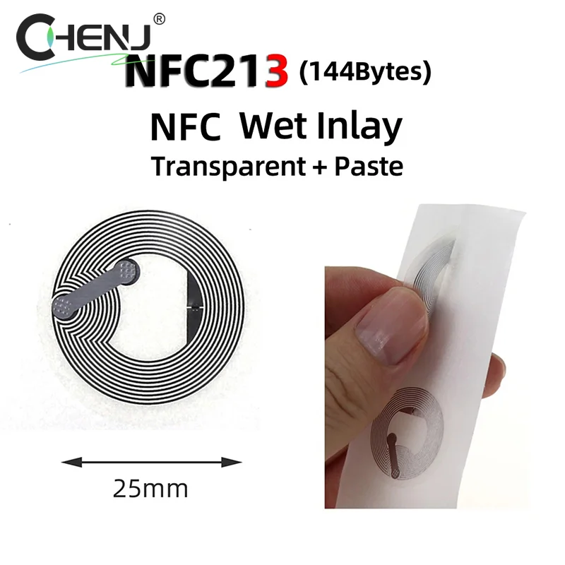 10pcs Ntag213 Ntag215 NFC Tag Sticker 13.56MHz ISO14443A Label Phone Available RFID Adhesive Label Accessories