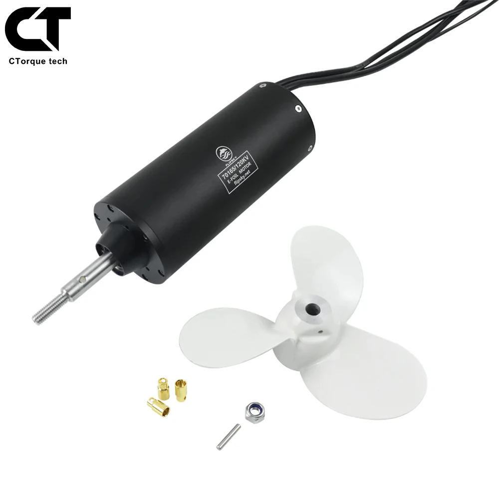 Motor sin escobillas sin sensor Flipsky Motor totalmente impermeable 70165 120KV |   8800W para surf barco propulsor submarino Hydro Efoil