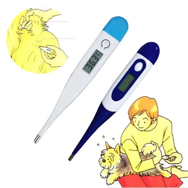 1PC Professional LED Pet Digital Thermometer for Dogs & Cats, Safe Dry Wet Reading Veterinary-Grade Pet Medical Health Care Tool