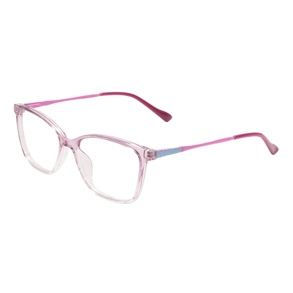 TR90 carré pleine jante lunettes cadre oeil de chat Transparent taille moyenne lunettes élégantes avec charnière à ressort pour lentilles de Prescription