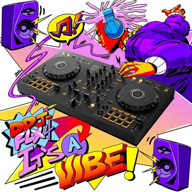 for DDJ-FLX4 Dual-Channel DJ Controller for Beginners