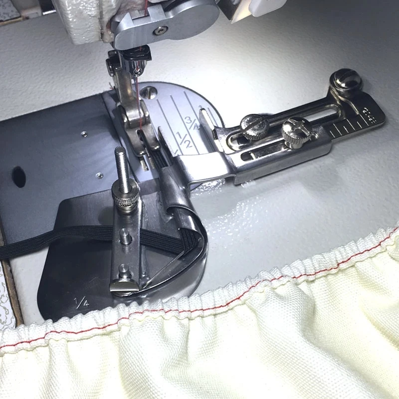 Easy Setting High-efficiency Production Device Sewing Machine Rubber Elastic Band Hemming Tool Single Needle Machine Spare Parts