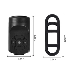 Bicycle Electric Horn Black ABS USB Rechargeable Bicycle Cycling Bell Speaker Ring Bike Accessories Loud Handlebar Alarm Ring