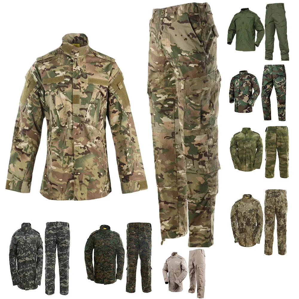 Russian EMR Little Green Man Camouflage Combat Suit Wear-resistant Outdoor Climbing Training Camouflage Clothing