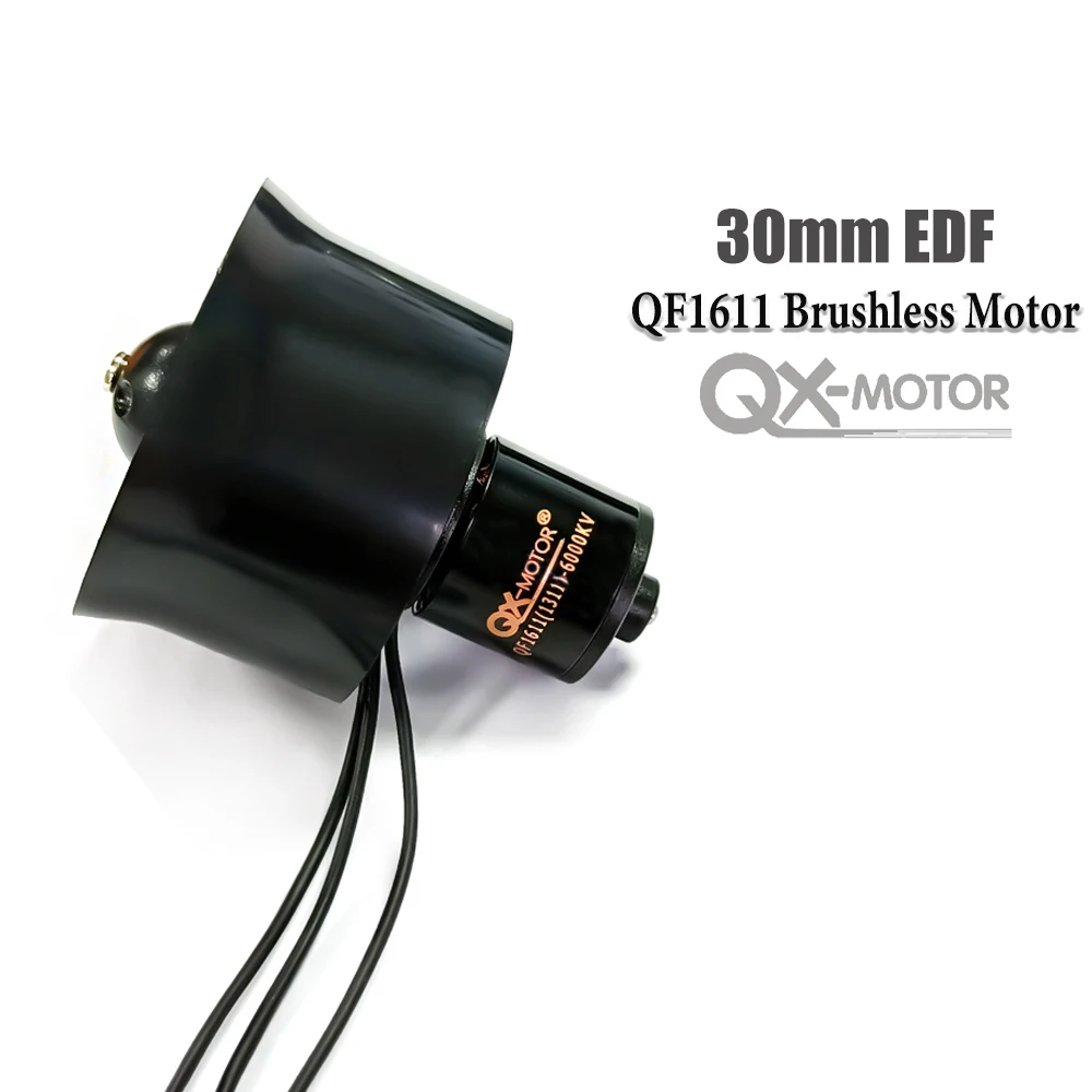 QX-MOTOR 30mm EDF 6Blades wentylator kanałowy z silnikiem bezszczotkowym 5000KV 6000KV 7000KV 14000KV do części do zdalnie sterowanych zabawek