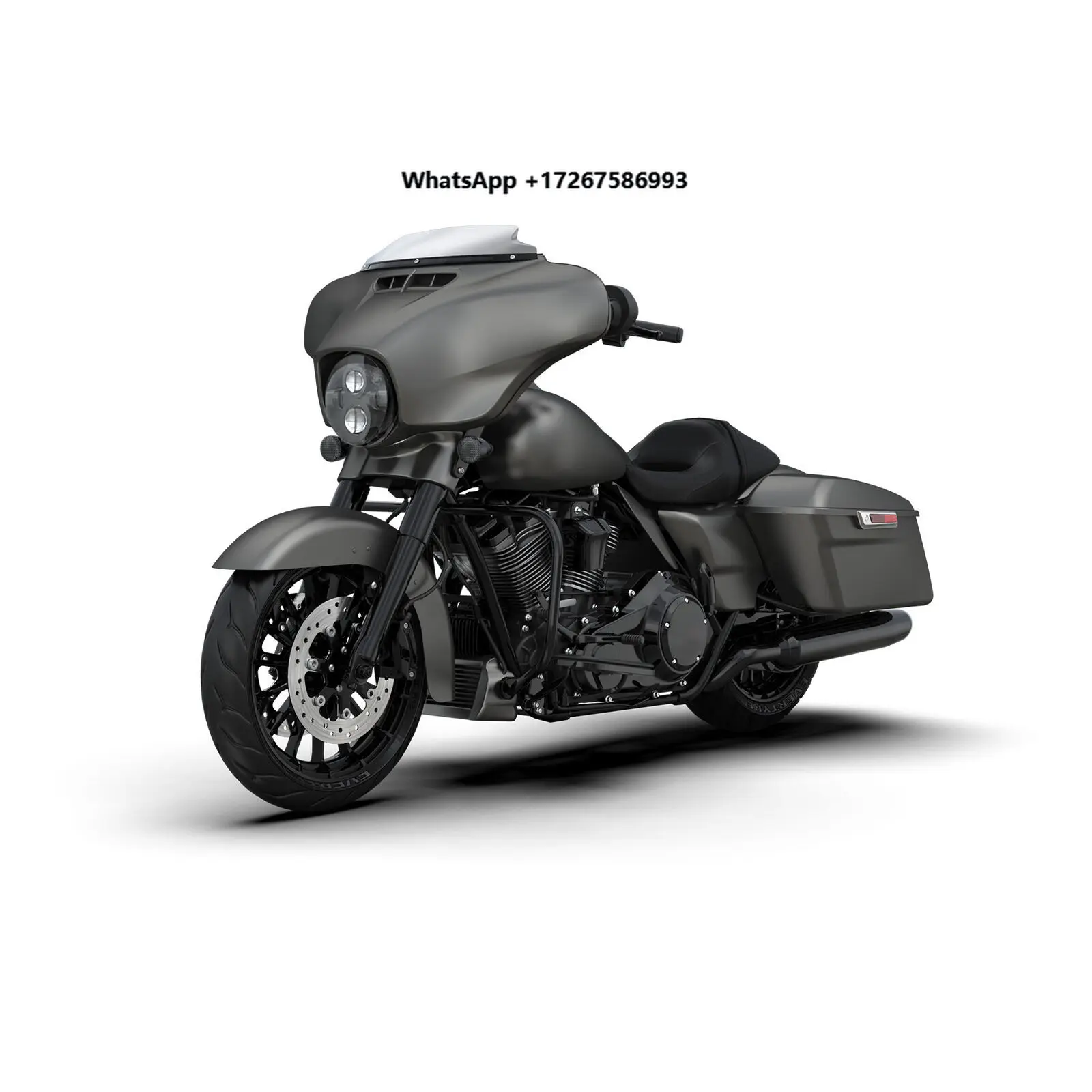 HR3 Industrial Gray Denim Fairing Body Kit Saddlebag Fender Gas Tank Fit for Har 1ey Street Glide 14-20