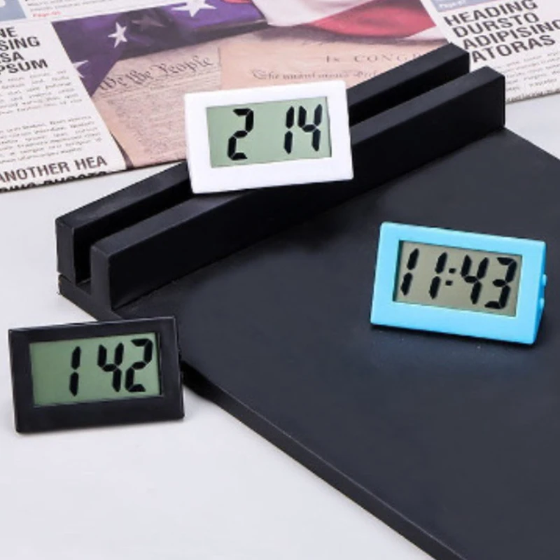 Minimalist Mini Electronic Clock Silent Desk Time Display Electronic Alarm Clock Micro Clock For Desktop Home Office Study