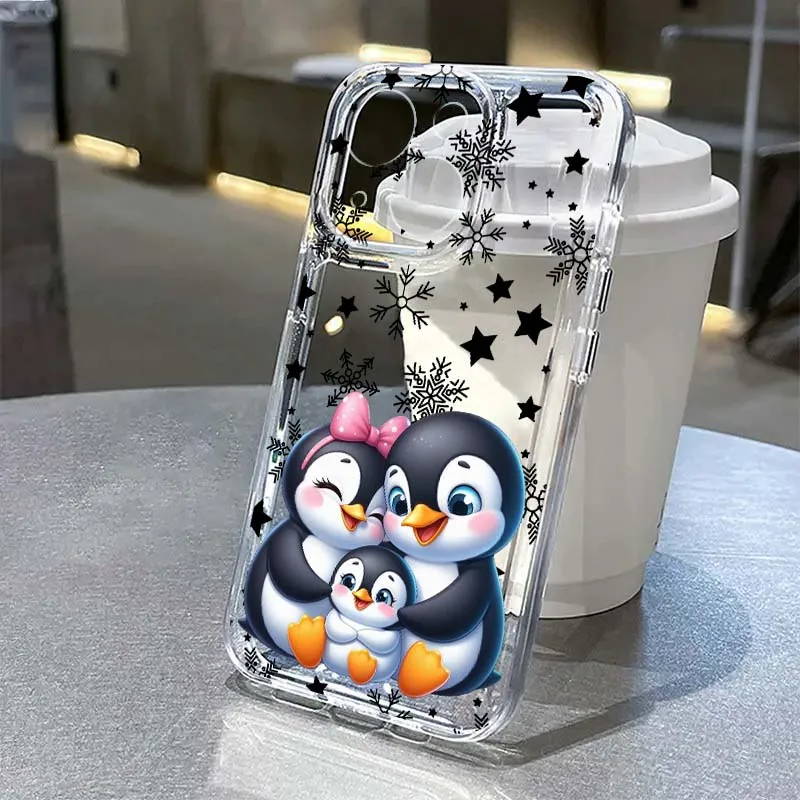 

Cartoon Cute Animals For Apple iPhone 17 16e 16 15 14 13 12 11 Pro Max Plus Mini TPU Soft Transparent Phone Case