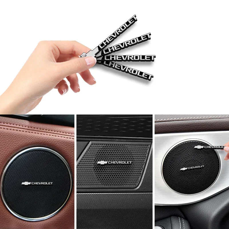 4/8 قطعة ثلاثية الأبعاد الألومنيوم مارك ليفينسون مكبر صوت للسيارة شارة ملصقات صالح لشروليه سيلفرادو إمبالا ماليبو الاعتدال كروز كامارو #1