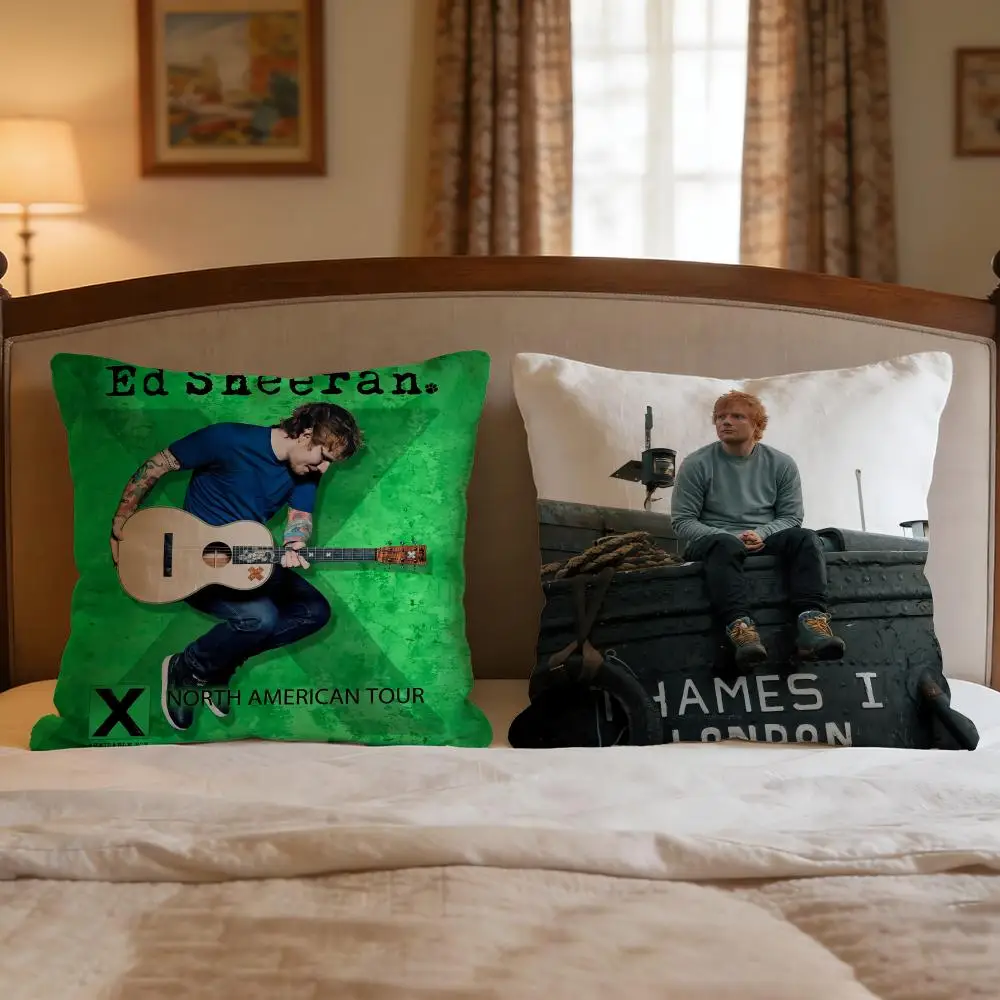 Singer Ed Sheeran Cushion Cover 4Pcs Decorative Covers Soft Cushion Case for Sofa Couch Decor 40x40 45x45 Pillowcases