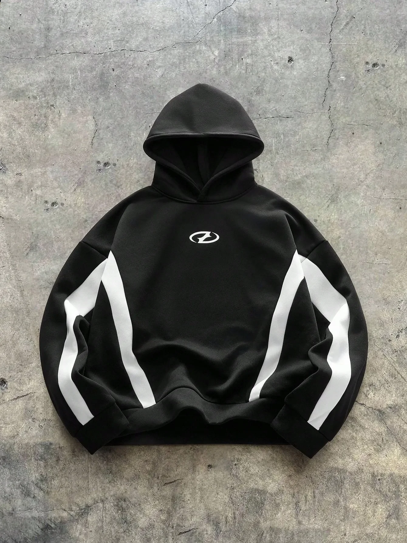 Hoodie Mens Oversized Color Block Y2K Streetwear Pullover Casual Long Sleeve Hip Hop Vintage Loose Sweatshirt Top Cool Trendy