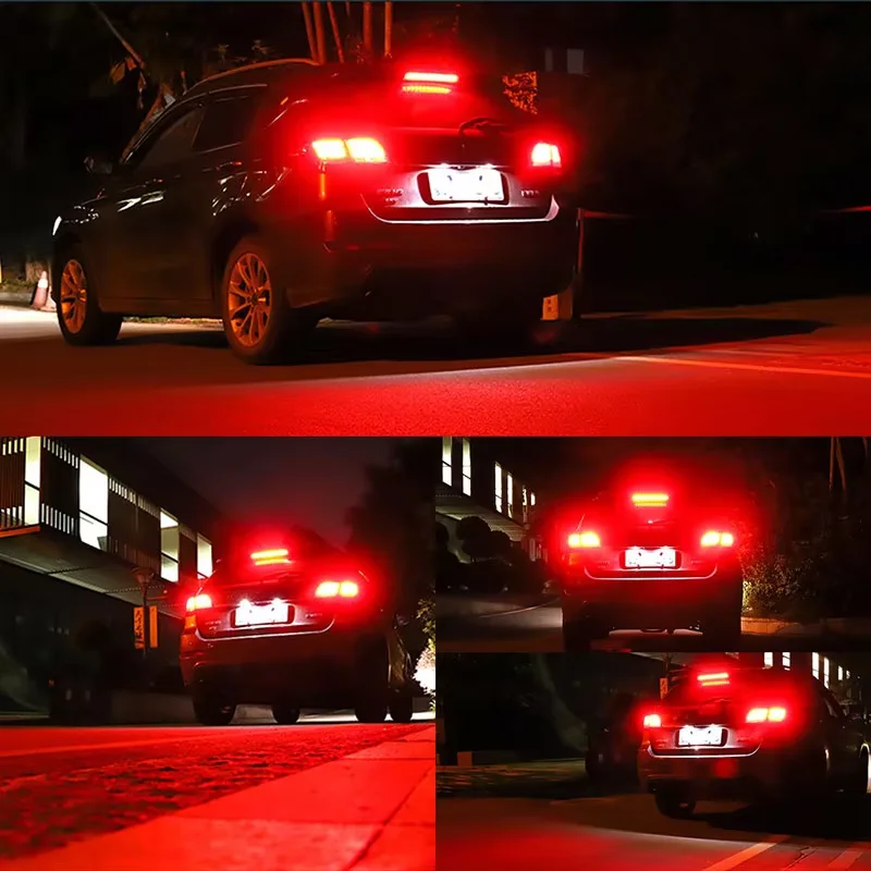 2Pcs 1157 Led Motorcycle Taillights Flashing Signal Light Ba15D P21/5W Brake Light 1157 Car Reversing Lamp Strobe Stop Light Red