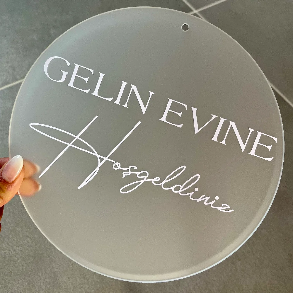 شخصية الزفاف باب الديكور علامة ترحيب Kiz Evine Damat Evi الاكريليك نص مخصص ترحيب الطفل حفل زفاف هدية