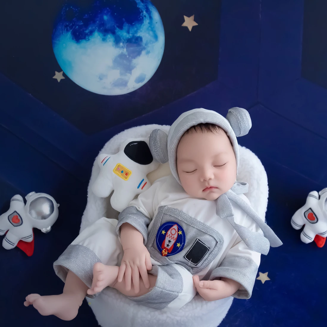 Newborn Space Exploration Suit Newborn Photography Costumes Props Baby Boy Sewing Outfits Photo Shooting Props
