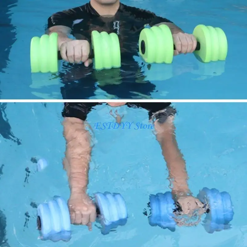 

G6DE 1Pair Foams Dumbbells Aquatic Exercise Dumbells Water Fitness Equipment