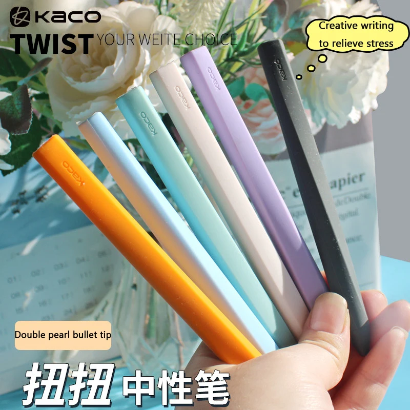 

Гелевая ручка KACO TWIST, черные чернила 0,5 мм, высокая емкость и быстрое высыхание, плавное письмо, для подписи, планирования, экзаменов, с комфортным силиконовым захватом для снятия стресса.