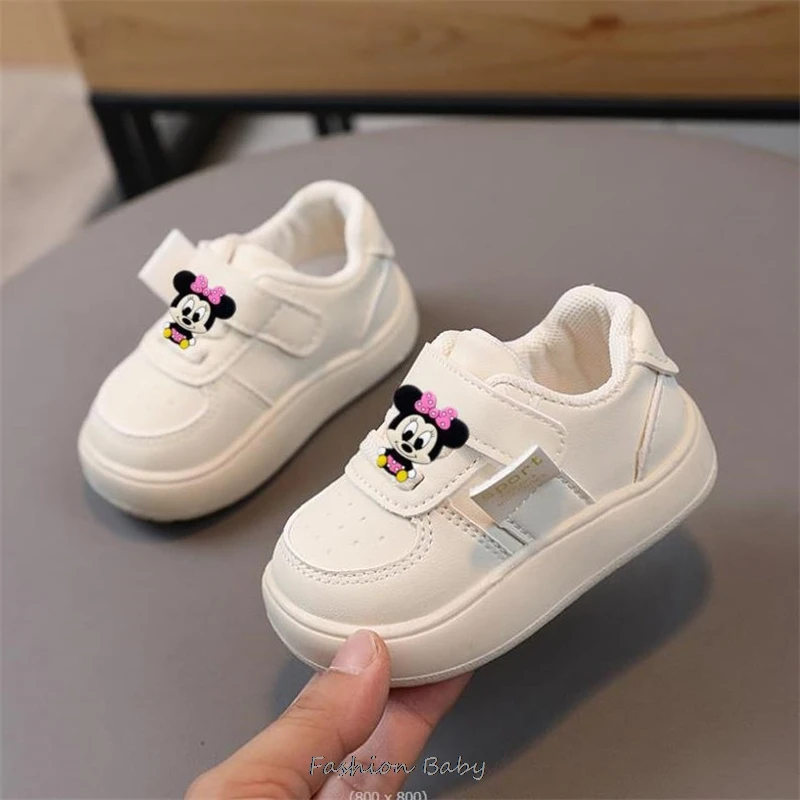 Children Mickey Minnie Sneakers Boy Girls Non-slip Sneakers Casual Breathable Kids Outdoor Lightweight Tennis Shoes High-quality