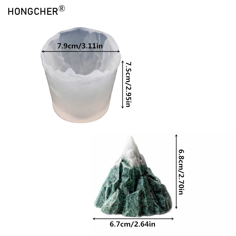 3D Iceberg Mousse Cake Mold Ice Cream Snow Mountain Volcano Handmade DIY Decorative Arrangement Aroma Candle Silicone Molds
