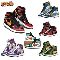 Anime Naruto Shoes Sneakers Men Vulcanized Shoes Dragon Ball Cosplay Sneakers for Men Demon Slayer High Top Casual Running Shoes