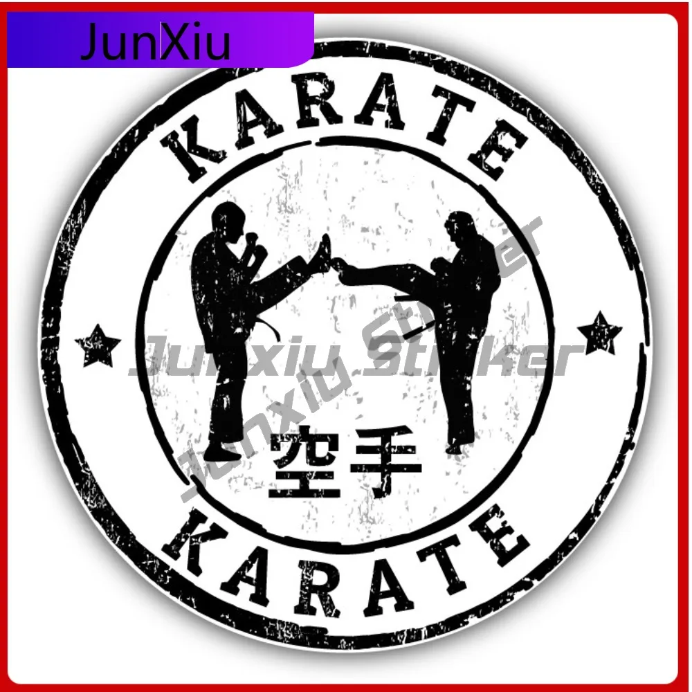 

Karate Fighters Creative Sticker Stamp Car Decal Bumper Stickers Cool Style Window Use F Car Accessories Sun Pro