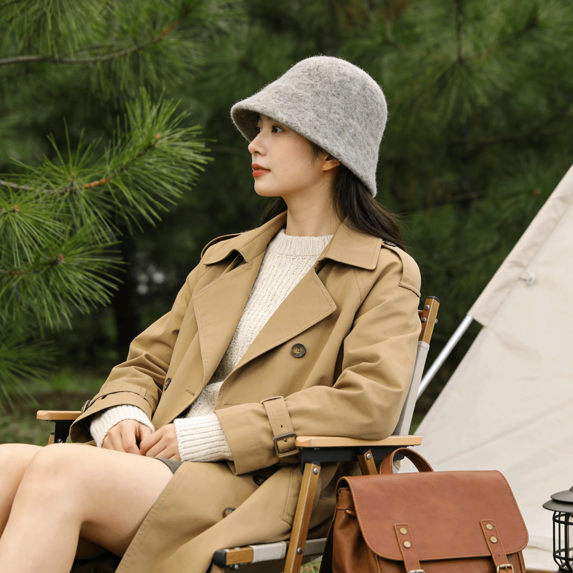 

Women’s Vintage Felt Fisherman Cap – Winter Solid Simple Warm Wool Bucket Hat, British Style Panama Bonnet